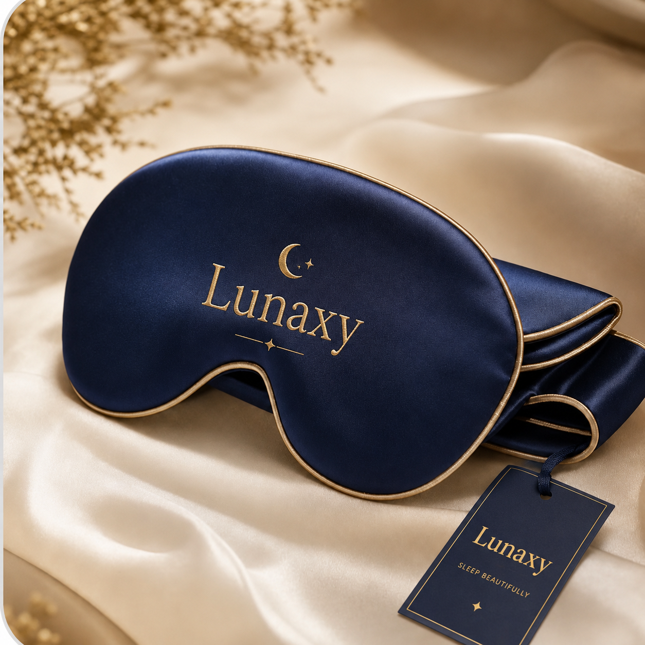Masque de Nuit Soie Lunara — Obscurité Totale & Luxe Absolu